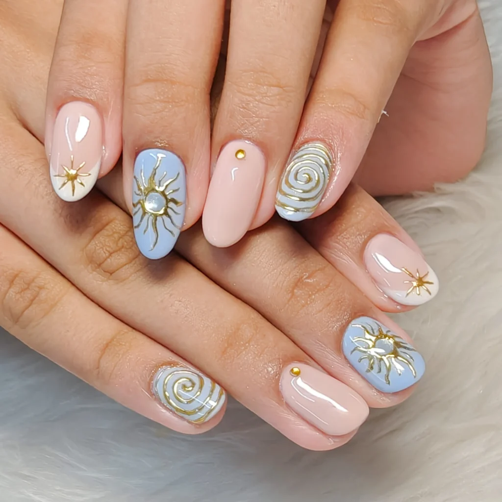 Detailed custom nail artistry by Nelvo